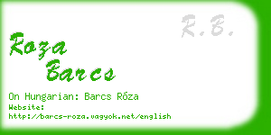 roza barcs business card